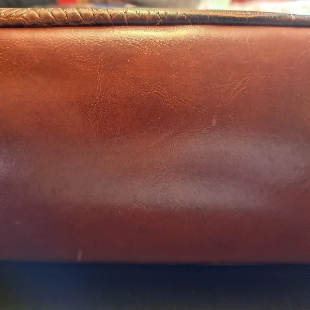 Giani Bernini Two Tone Genuine Leather Tote Bag
